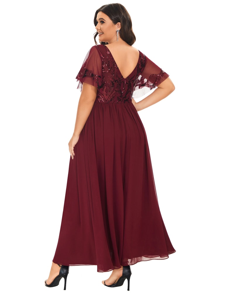 Burgundy mother of the shop bride dresses plus size